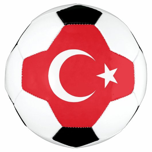 トルコ国旗を掲げた愛国的なサッカーボール サッカーボール (正面)