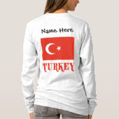 トルコ国旗カスタマイズ Tシャツ (裏面)
