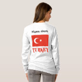 トルコ国旗カスタマイズ Tシャツ (裏面フル)