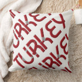 トルコ国旗タイポグラフィ土産 クッション (ブランケット)