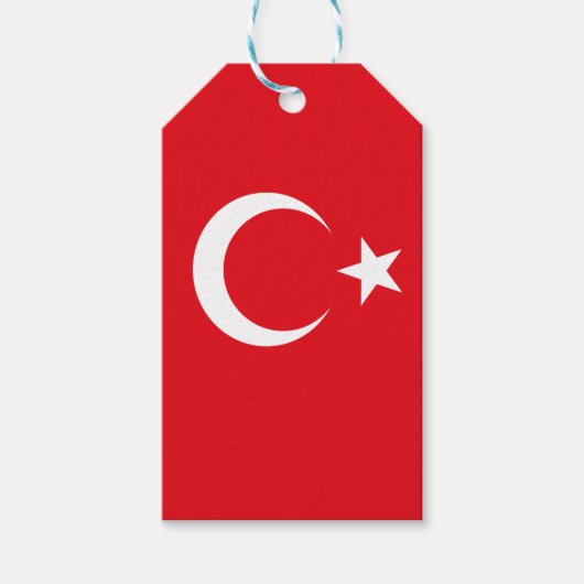 トルコ国旗トルコ ギフトタグ (正面)