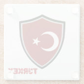 トルコ国旗 ガラスコースター (裏面)
