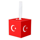 トルコ国旗 キューブオーナメント (正面アングル)