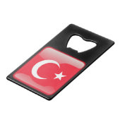 トルコ国旗 クレジットカード栓抜き (正面アングル)