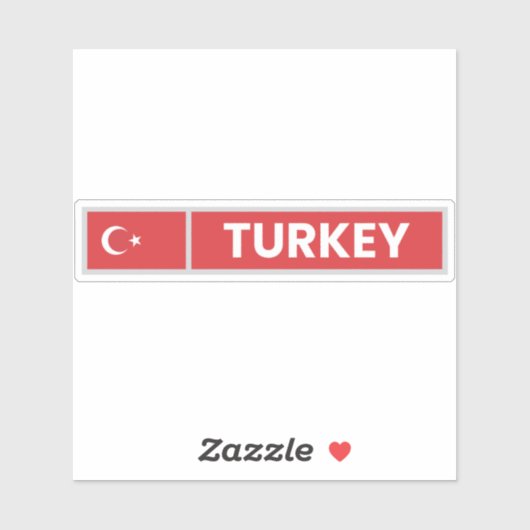 トルコ国旗 シール (シート)