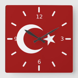 トルコ国旗         スクエア壁時計