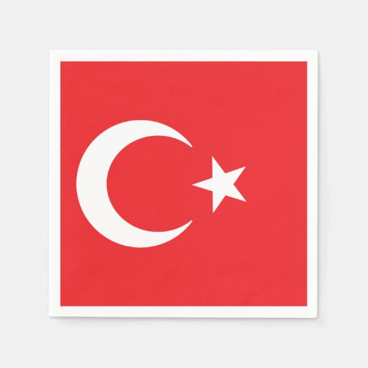 トルコ国旗 スタンダードカクテルナプキン (正面)