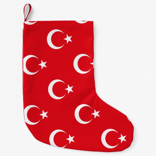 トルコ国旗 スモールクリスマスストッキング (正面)