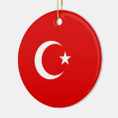 トルコ国旗 セラミックオーナメント (左)