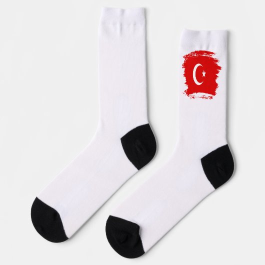 トルコ国旗 ソックス (左)