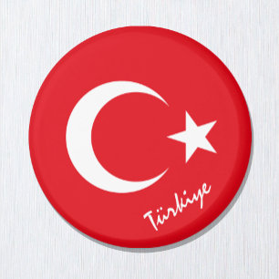 トルコ国旗&チューキエの休日/スポーツファンマグネ マグネット