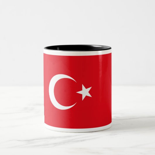 トルコ国旗 ツートーンマグカップ (中央)