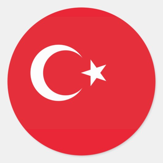 トルコ国旗、トルコ国旗 ラウンドシール (正面)