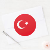 トルコ国旗、トルコ国旗 ラウンドシール (封筒)