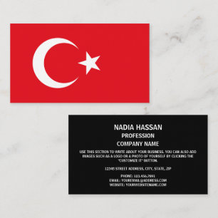 トルコ国旗、トルコ国旗 名刺