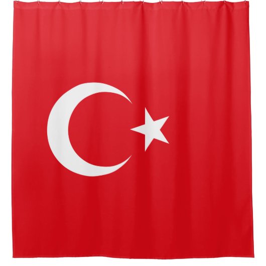 トルコ国旗(トルコ) シャワーカーテン (正面)