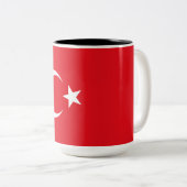 トルコ国旗（トルコ） ツートーンマグカップ (正面右)