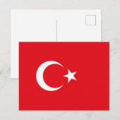 トルコ国旗(トルコ) ポストカード (正面/裏面)