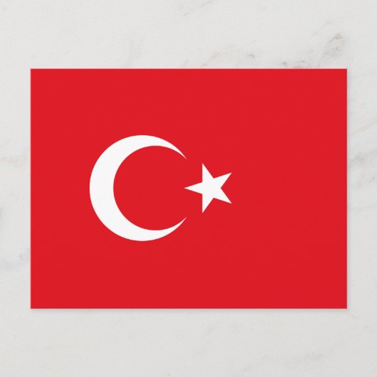 トルコ国旗(トルコ) ポストカード (正面)