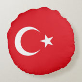 トルコ国旗（トルコ） ラウンドクッション (裏面)