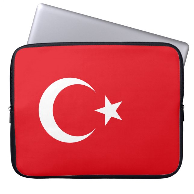 トルコ国旗（トルコ） ラップトップスリーブ (正面)