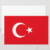 トルコ国旗（トルコ） 便箋 (正面/裏面)