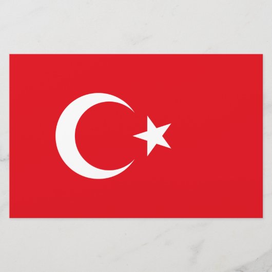 トルコ国旗（トルコ） 便箋 (正面)