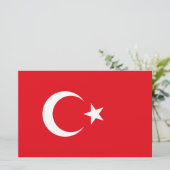 トルコ国旗（トルコ） 便箋 (スタンド正面)