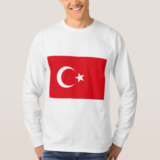 トルコ国旗（トルコ） Tシャツ (正面)