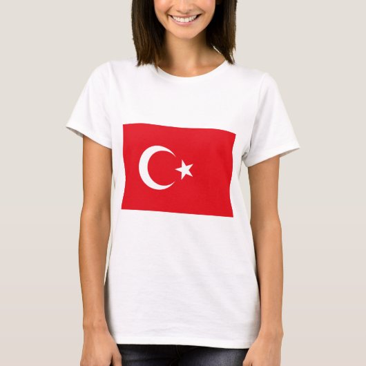 トルコ国旗(トルコ) Tシャツ (正面)