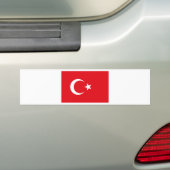 トルコ国旗 バンパーステッカー (車上)