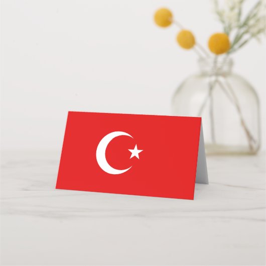 トルコ国旗 プレイスカード (正面)