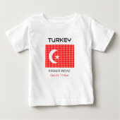 トルコ国旗 ベビーTシャツ (正面)