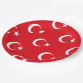 トルコ国旗 ペーパープレート (アングル)