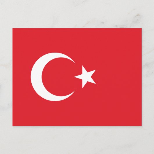 トルコ国旗 ポストカード (正面)