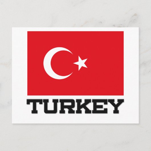 トルコ国旗 ポストカード (正面)
