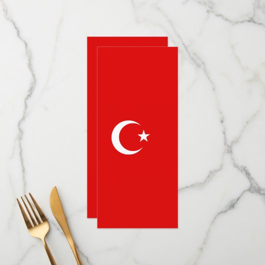 トルコ国旗 メニュー (正面/裏面インサイチュ)