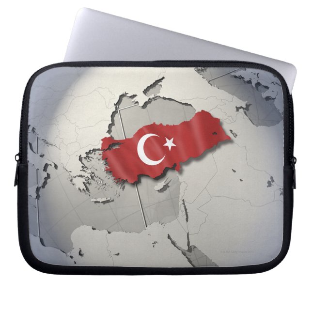 トルコ国旗 ラップトップスリーブ (正面)