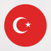 トルコ国旗 ラベル (デザイン2)