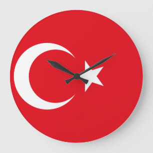 トルコ国旗 ラージ壁時計