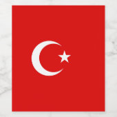 トルコ国旗 ワインラベル (シングルラベル)