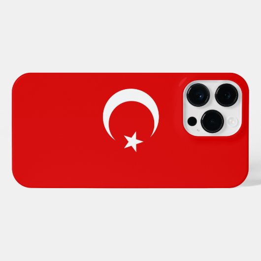 トルコ国旗 iPhoneケース (裏面横)