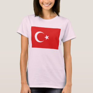 トルコ国旗x地図Tシャツ Tシャツ