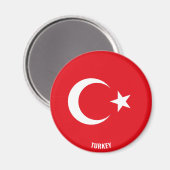 トルコ国魅力的旗 マグネット (正面/裏面)
