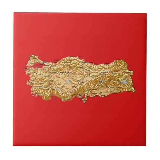 トルコ地図タイル タイル (正面)