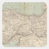 トルコ地図 スクエアシール (正面)