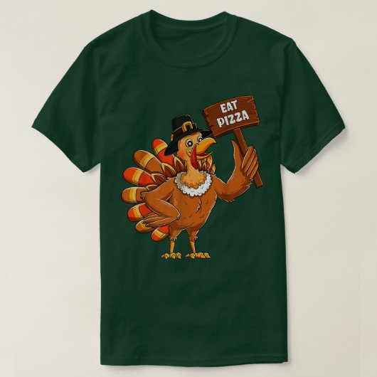 トルコ巡礼食べピザ大人ビーガンキッズおもしろいザ Tシャツ (デザイン正面)