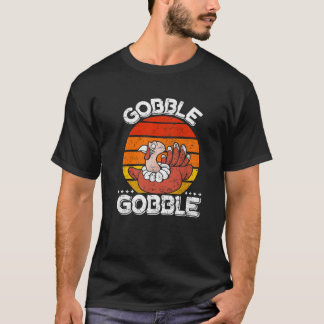 トルコ幸せな感謝祭の日ゴッブルゴブトルコ Tシャツ
