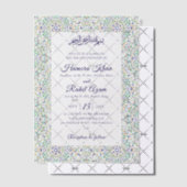 トルコ幾何学模様イスラム結婚式 ベラム紙招待状 (オフセット (招待状))