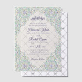 トルコ幾何学模様イスラム結婚式 ベラム紙招待状 (オフセット (招待状))